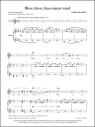 Blow, Blow, Thou Winter Wind Vocal Solo & Collections sheet music cover